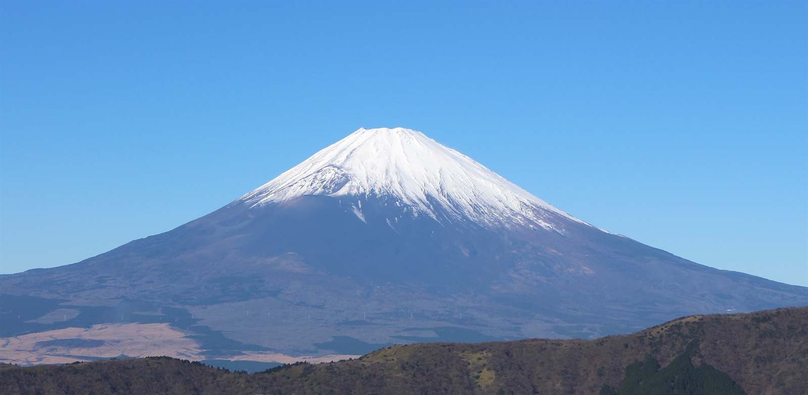 Snow-capped Mount Fuji in Japan